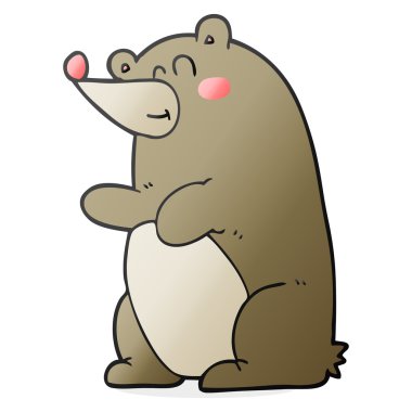 serbest çizilmiş karikatür ayı