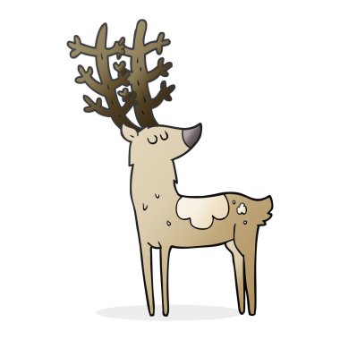 serbest çizilmiş karikatür geyik