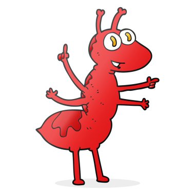 serbest çizilmiş karikatür karınca