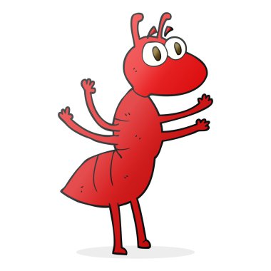 serbest çizilmiş karikatür karınca