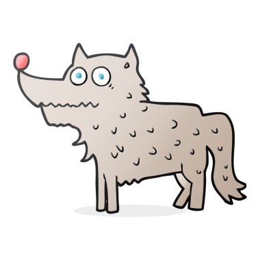 serbest çizilmiş karikatür köpek