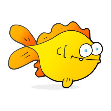 Serbest çizim karikatür balığı