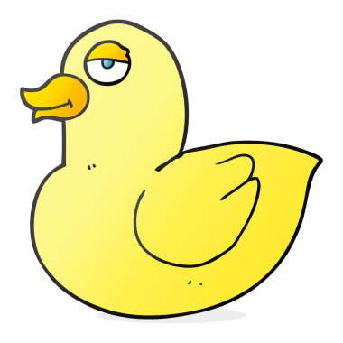 serbest çizilmiş karikatür ördek