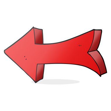 karikatür işaret eden oku