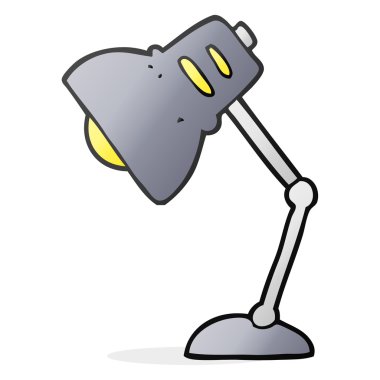 serbest çizilmiş karikatür lamba