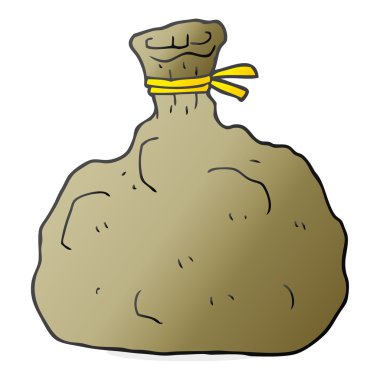 bağlı karikatür çuval