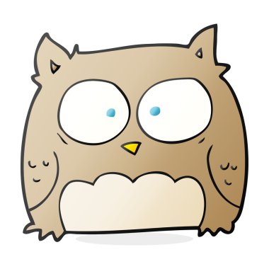 serbest çizilmiş karikatür baykuş