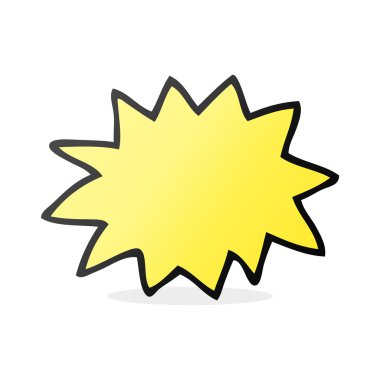 serbest çizilmiş karikatür patlama