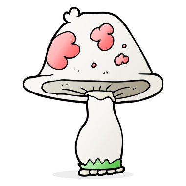 serbest çizilmiş karikatür mantar