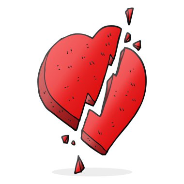 çizgi film kırık kalp simgesi