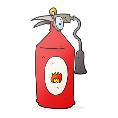 karikatür yangın söndürücü