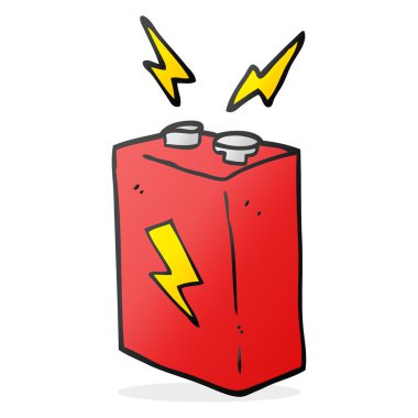 serbest çizilmiş karikatür pil