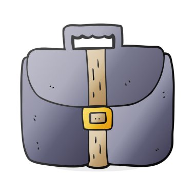 serbest çizilmiş karikatür evrak çantası