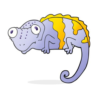 Serbest çizim karikatür bukalemunu