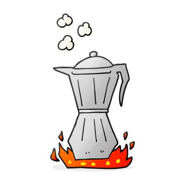 çizgi film borulu espresso makinesi