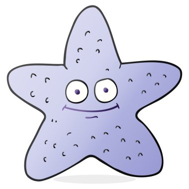 serbest çizilmiş karikatür denizyıldızı