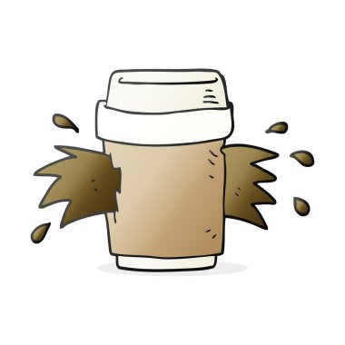 patlayan kahve fincanı çizgi film