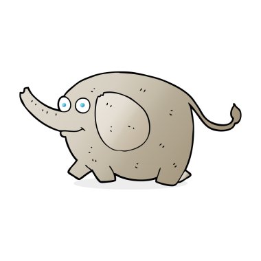 Serbest çizim karikatür fili