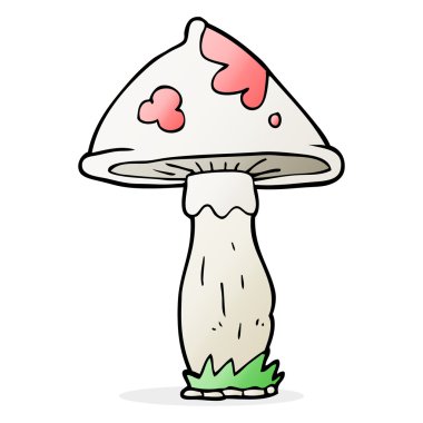 serbest çizilmiş karikatür mantar