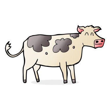 serbest çizilmiş karikatür inek