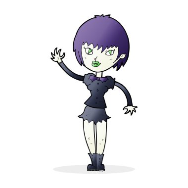 karikatür vampir kız