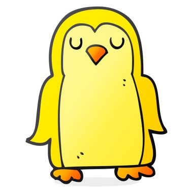 serbest çizilmiş karikatür kuş