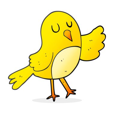 serbest çizilmiş karikatür kuş