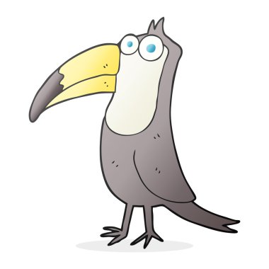 serbest çizilmiş karikatür toucan