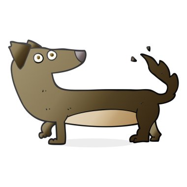 serbest çizilmiş karikatür köpek