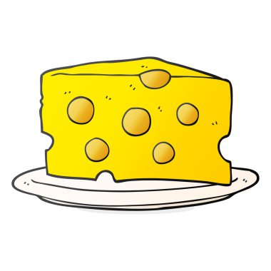 serbest çizilmiş karikatür peynir