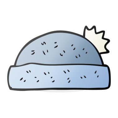 karikatür kış şapka