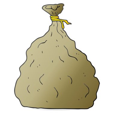 bağlı karikatür çuval