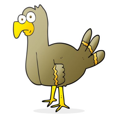 serbest çizilmiş karikatür kuş