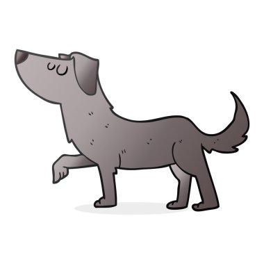 serbest çizilmiş karikatür köpek