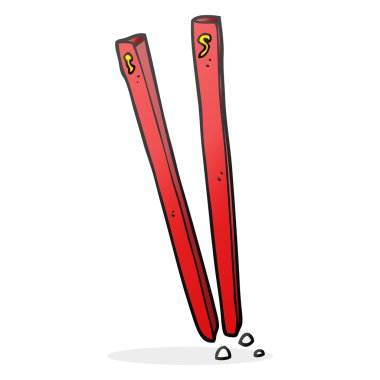 serbest çizilmiş karikatür chopsticks