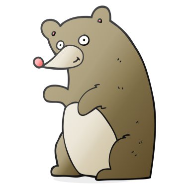 serbest çizilmiş karikatür ayı