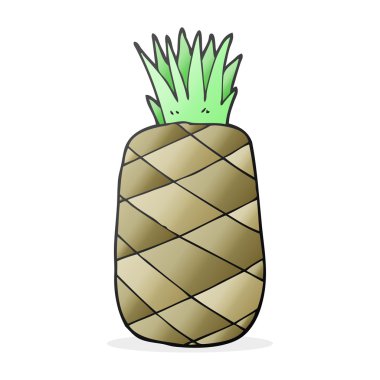serbest çizilmiş karikatür ananas
