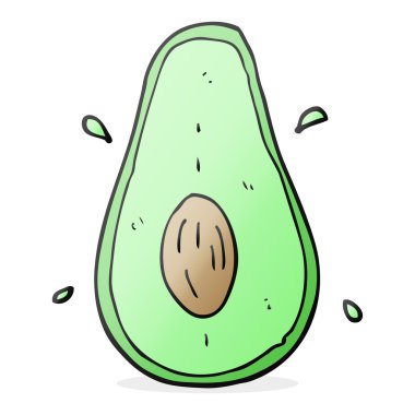 Avokado karikatürü çizildi