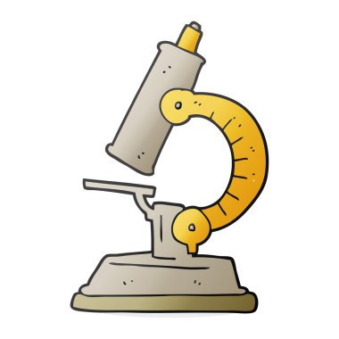 serbest çizilmiş karikatür mikroskop