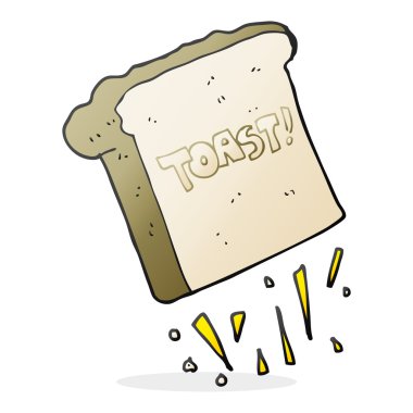 serbest çizilmiş karikatür tost