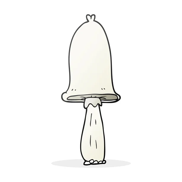 Cogumelo desenho animado desenhado à mão livre — Vetor de Stock
