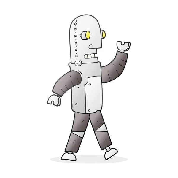 Od ruky kreslené nakreslené robot — Stockový vektor
