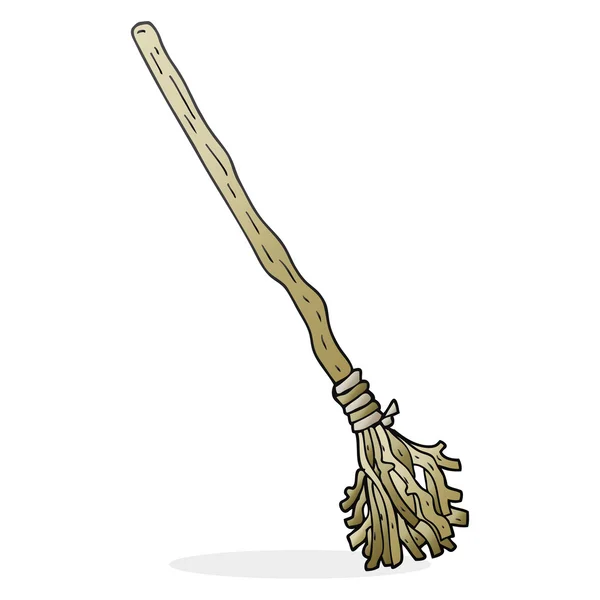 Freehand drawn cartoon broomstick — Stock Vector