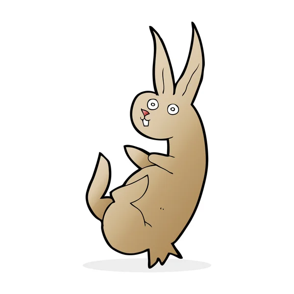 キューの漫画のウサギ — ストックベクタ