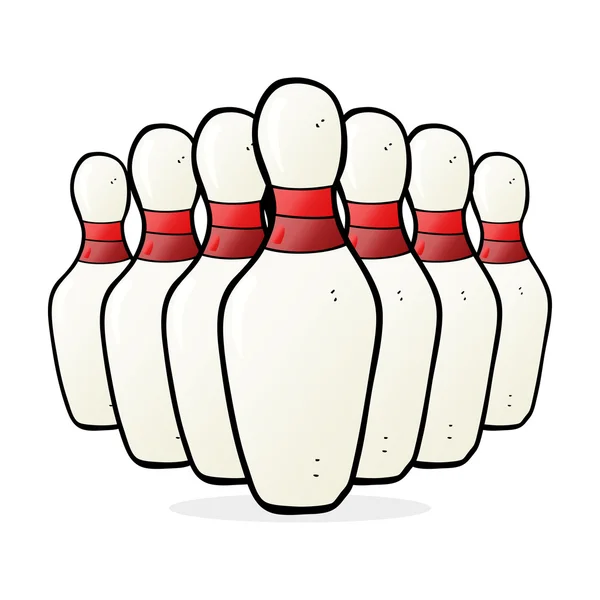 Cartoon bowling pinnen — Stockvector