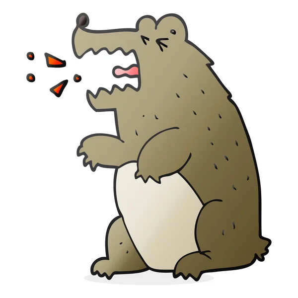 Ελεύθερο συντάσσονται κινούμενα σχέδια αρκούδα — Διανυσματικό Αρχείο