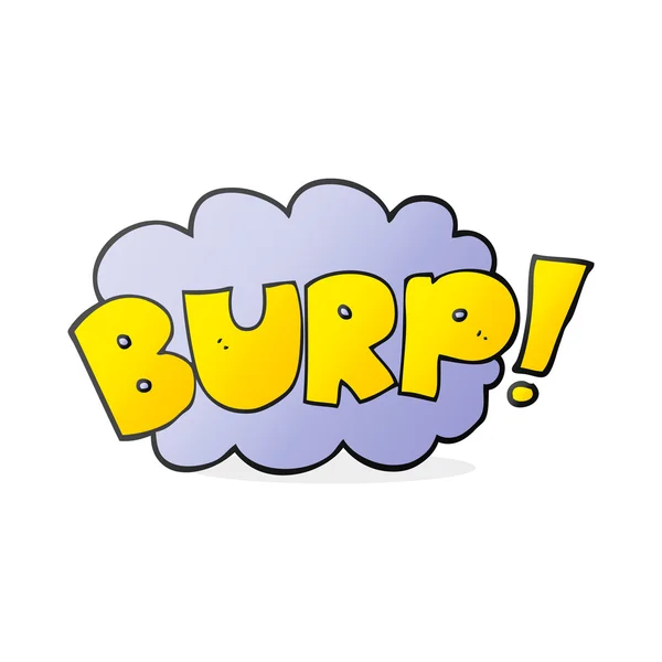 Cartoon burp tekst — Stockvector