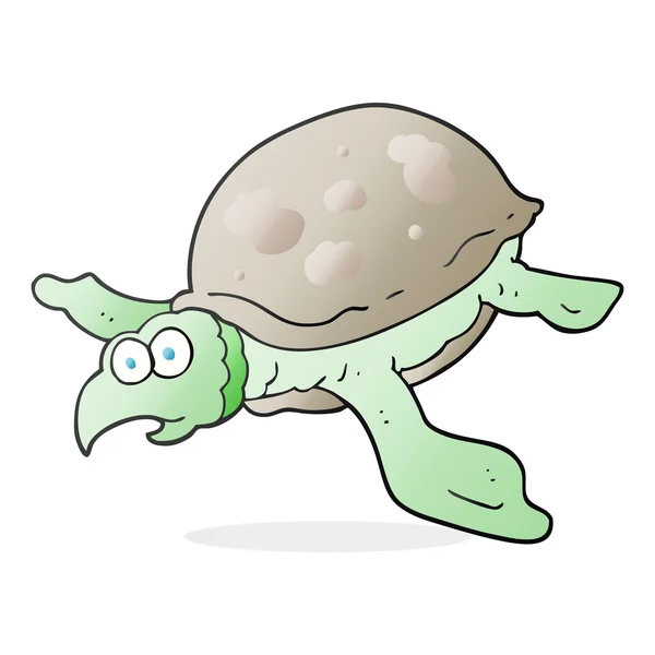 Freihand gezeichnete Cartoon-Schildkröte — Stockvektor