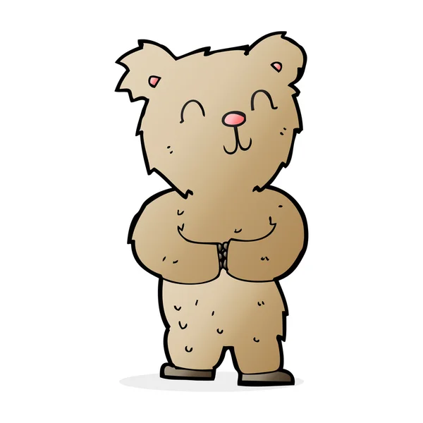 Dessin animé heureux petit ours — Image vectorielle