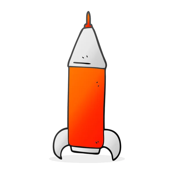 Cohete espacial de dibujos animados — Vector de stock